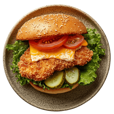 Burger de poulet croustillant maison