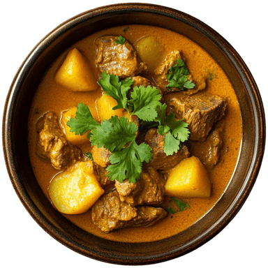 Cari d'agneau aux pommes de terre fondantes