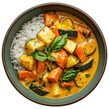 Curry de courgettes au lait de coco