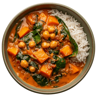 Curry de pois chiches aux patates douces