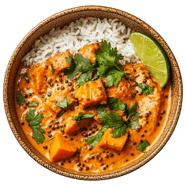 Dahl de lentilles corail à la patate douce