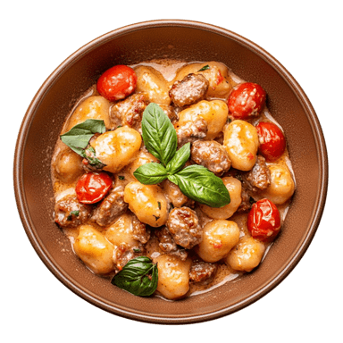 Gnocchis à la saucisse italienne et aux tomates cerises