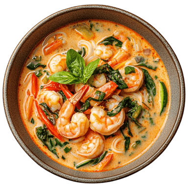 Soupe Thaï aux crevettes et lait de coco