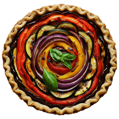 Tarte aux légumes grillés du soleil