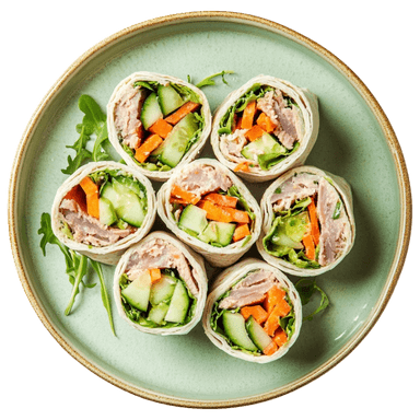 Wraps au thon et crudités